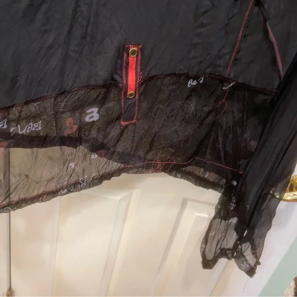 Elegant Black Asymmetrical Women's Tunic. (76) - Picture 3 of 7